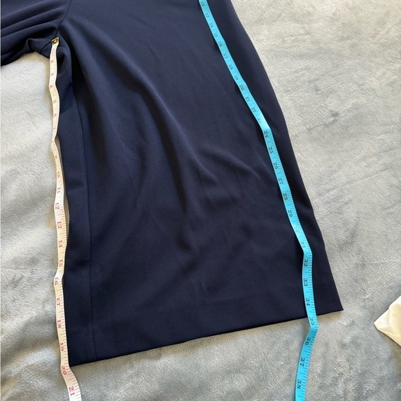 Navy one piece pantsuit with ruffle sleeves, large - Picture 8 of 9